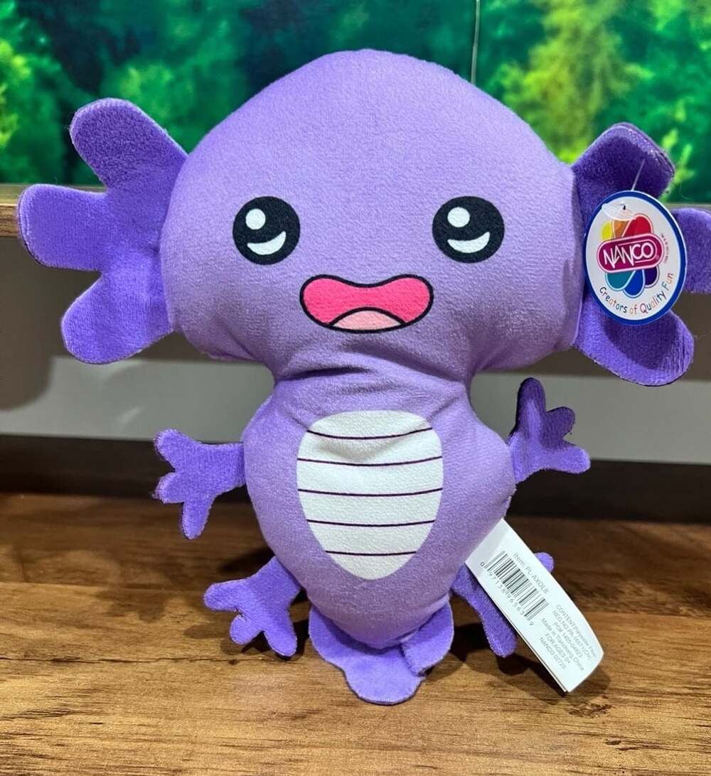 Nanco Purple Axolotl Plush Stuffed Animal Toy New with Tags